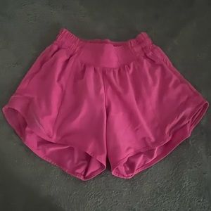 pink lulu shorts 4 inch